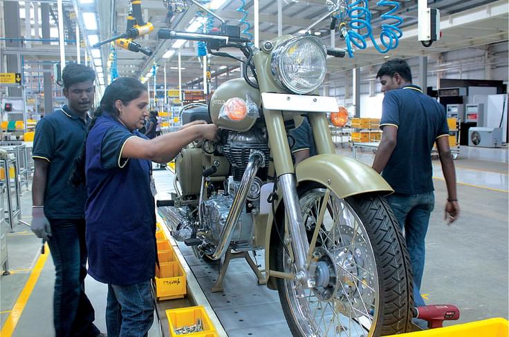 Women account for 20 percent of the 200-strong workforce at Oragadam. Women account for 20 percent of the 200-strong workforce at Oragadam.